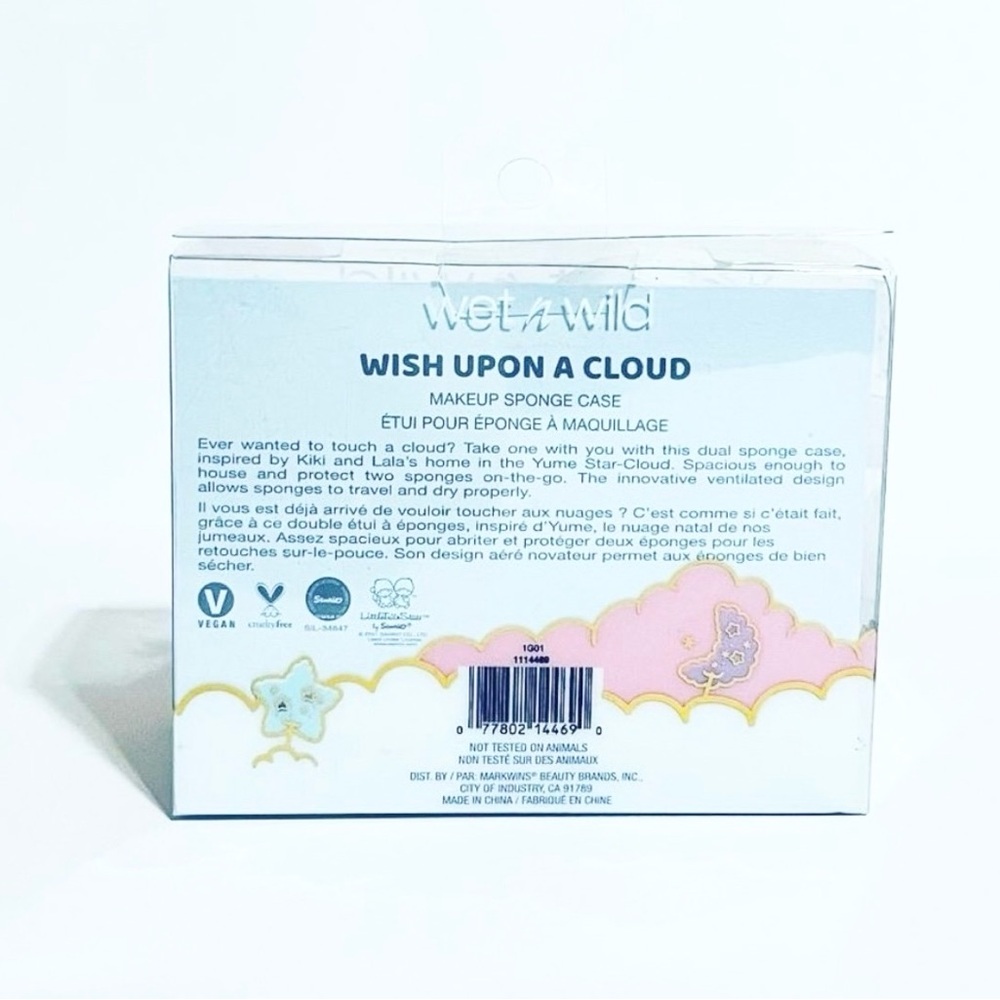Wet n Wild Little Twin Stars Wish Upon A Cloud Makeup Sponge Case Holder - Picture 3 of 10